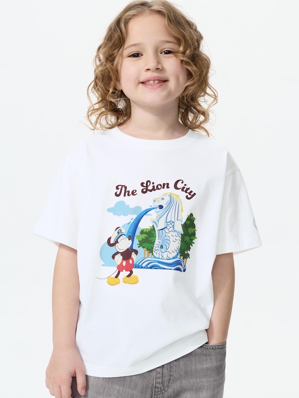 Mickey Mouse in Singapore UT (Short Sleeve Graphic T-Shirt)