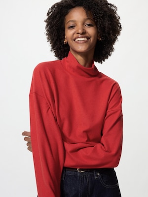 Soft Knitted Fleece High Neck T-Shirt