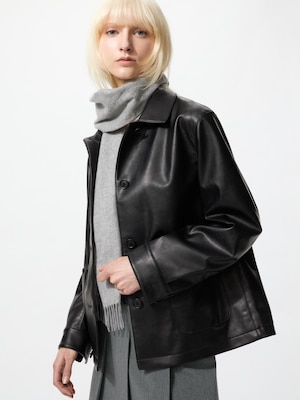 Coated Relaxed Shirt Jacket