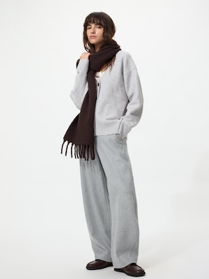 Brushed Jersey Barrel Leg Pants