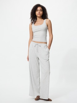 Ribbed Wide Easy Pants Long
