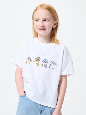 GIRLS mofusand UT (Short Sleeve Graphic T-Shirt)