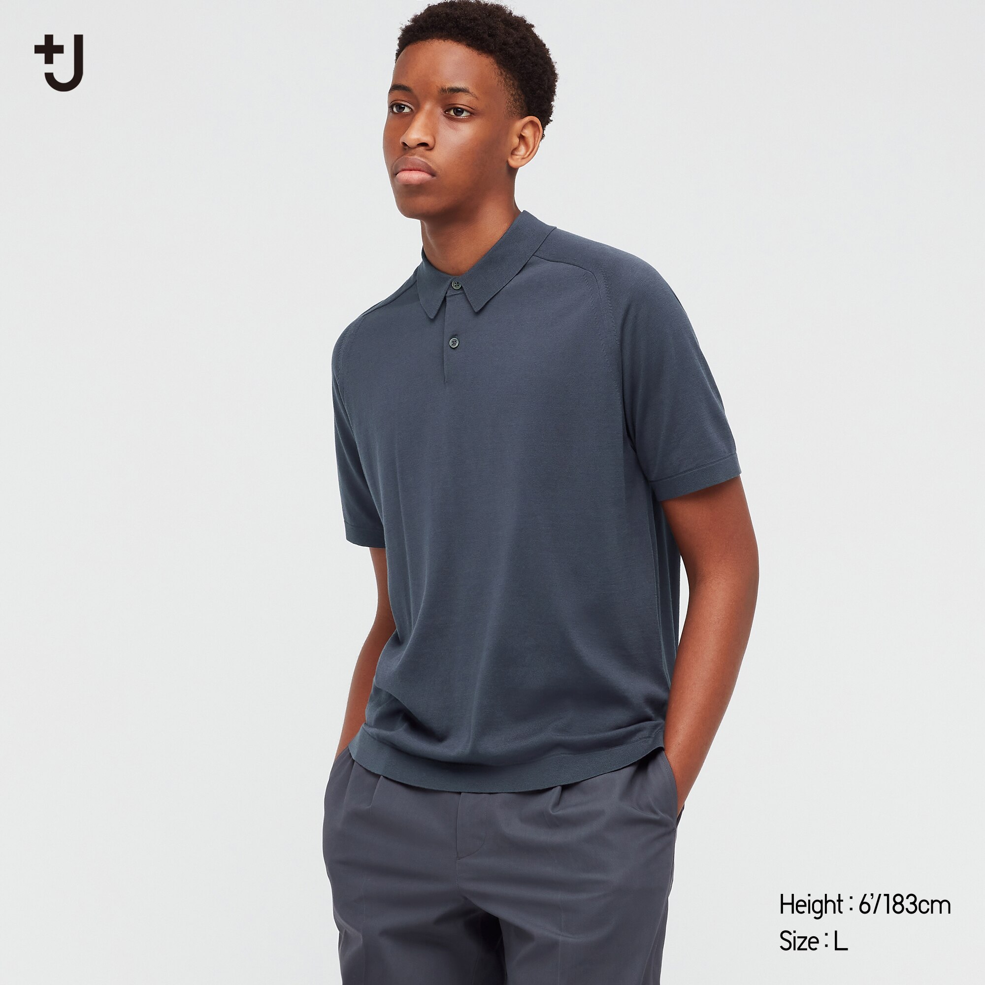 mens designer knitted polo shirts