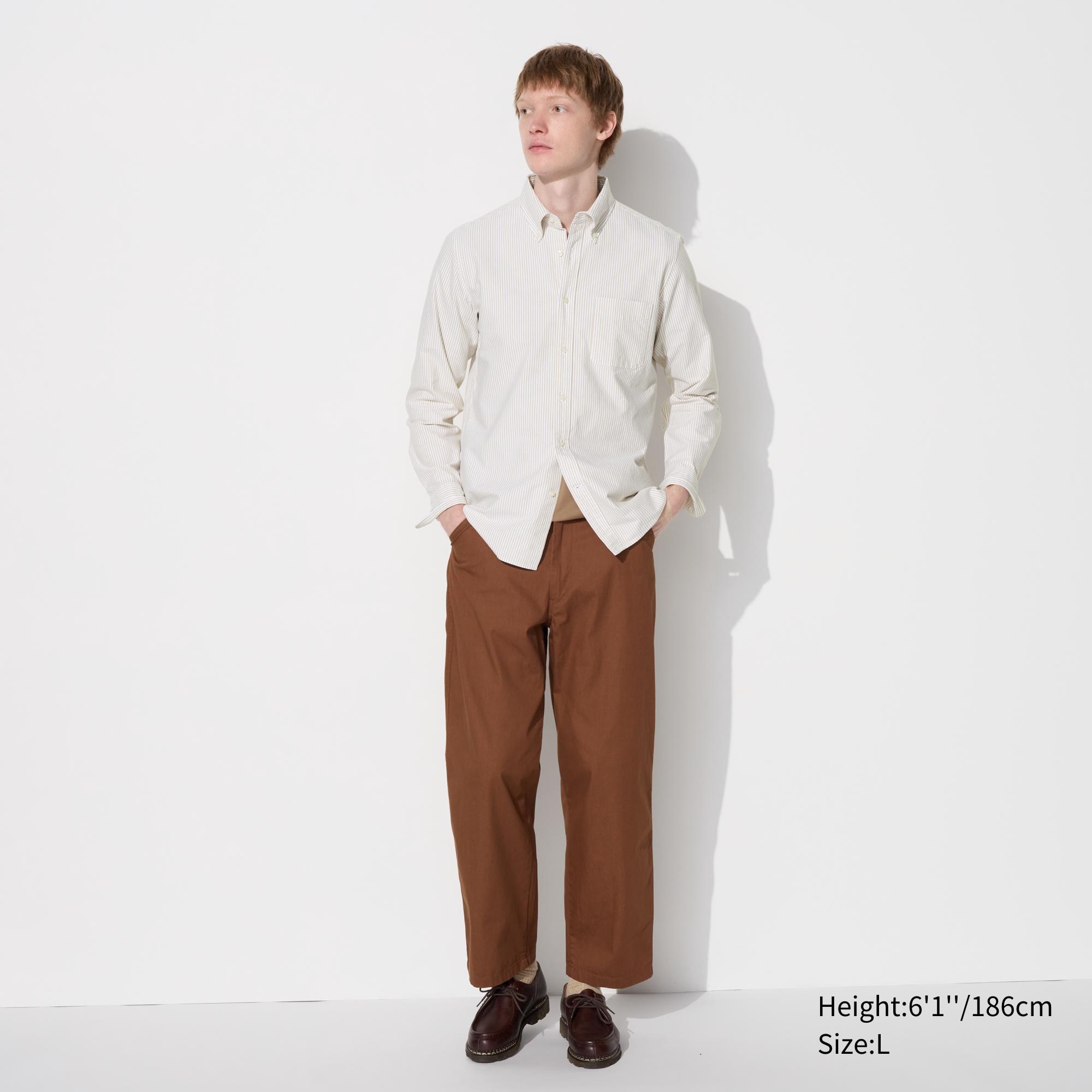 Uniqlo oxford slim fit long best sale sleeve shirt