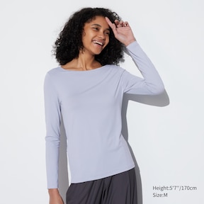 UNIQLO AIRism UV Protection High Neck Long Sleeve T-Shirt (Innerwear)