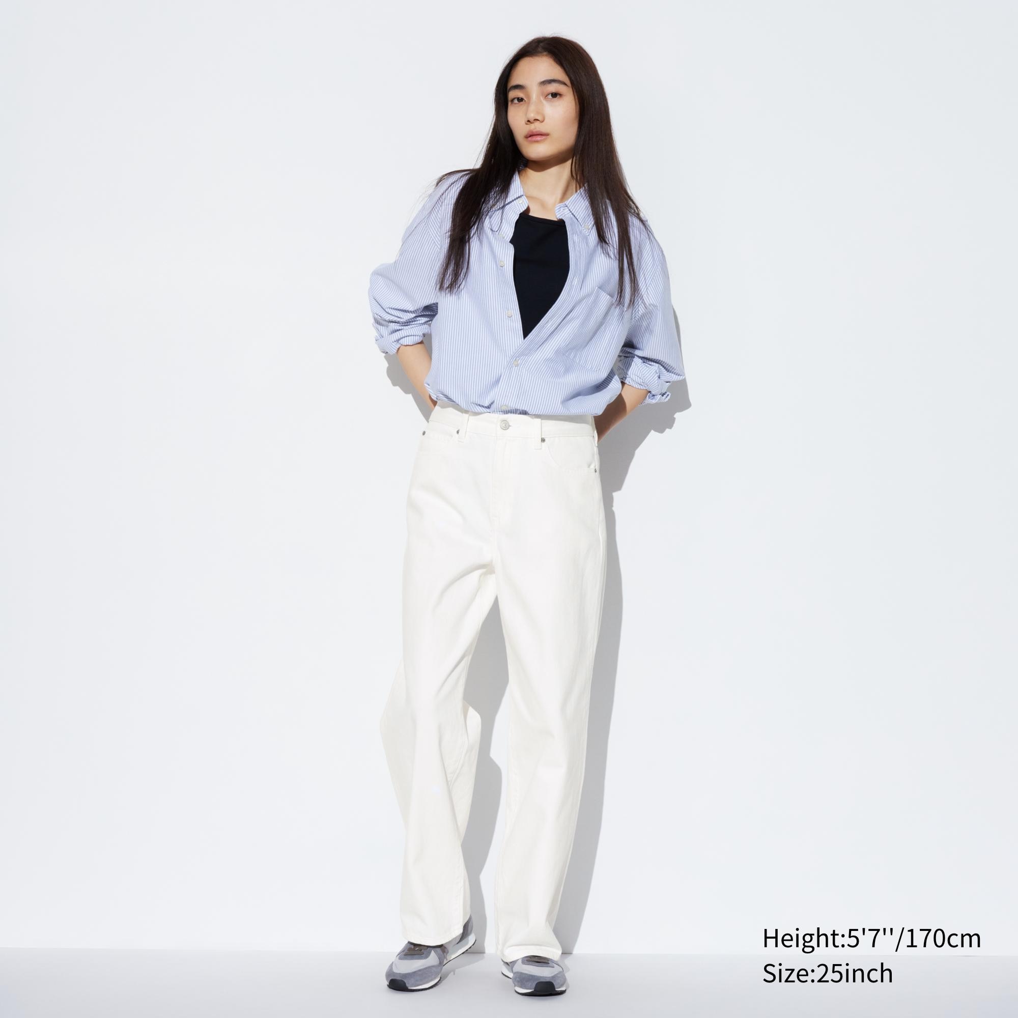 Uniqlo high rise straight best sale jeans review