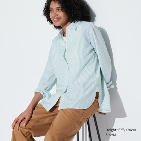 Extra Fine Cotton Long Sleeve Shirt (Striped)