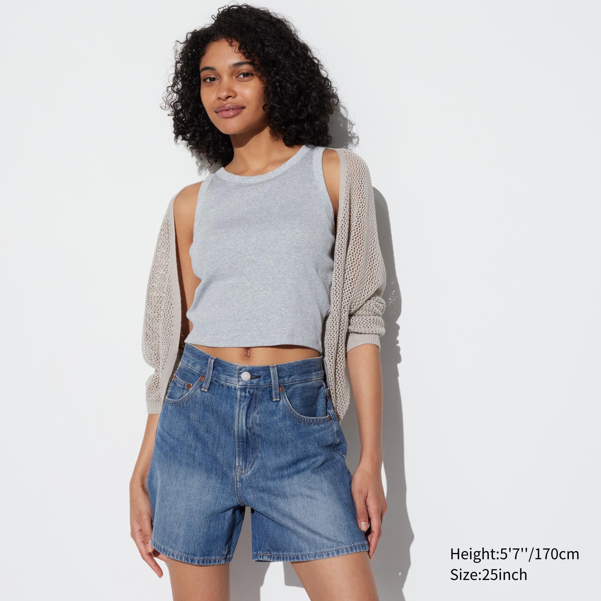 High waisted cheap loose denim shorts