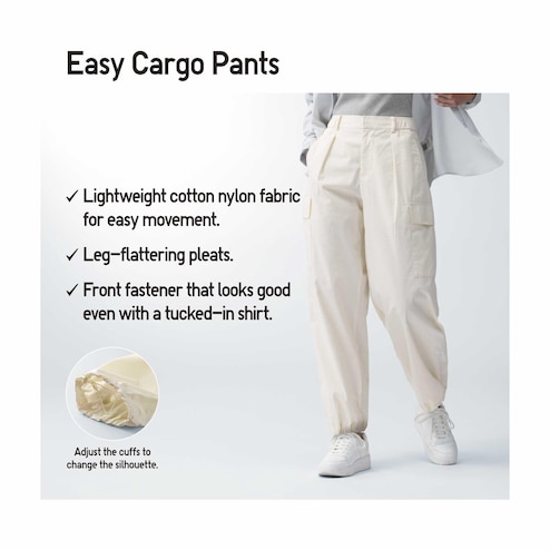 Pleated Cotton Pants with Insert Pockets