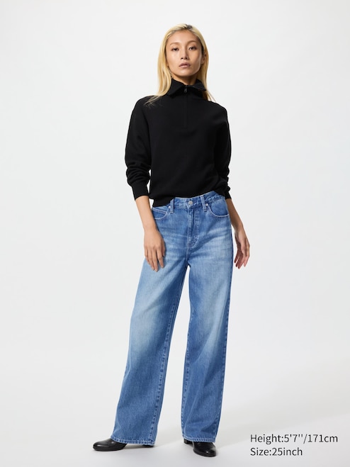 WOMEN'S WIDE STRAIGHT JEANS UNIQLO TH