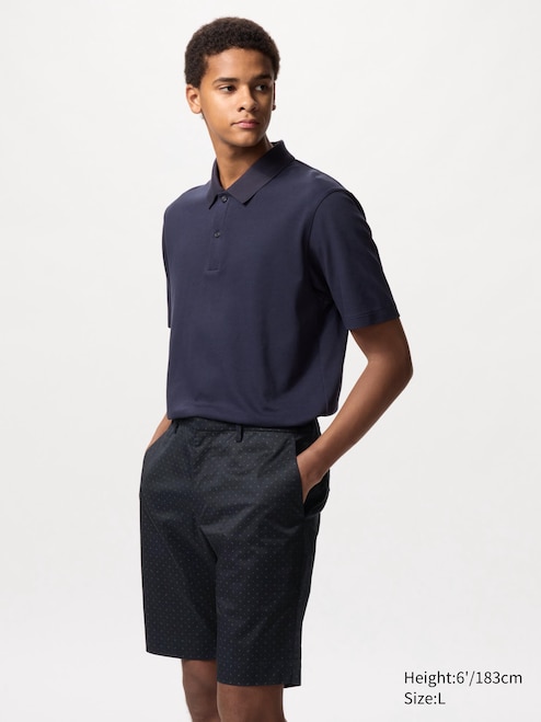 ผู้ชาย กางเกงขาสั้น ผ้ายืด ทรงเข้ารูป มีลาย UNIQLO TH