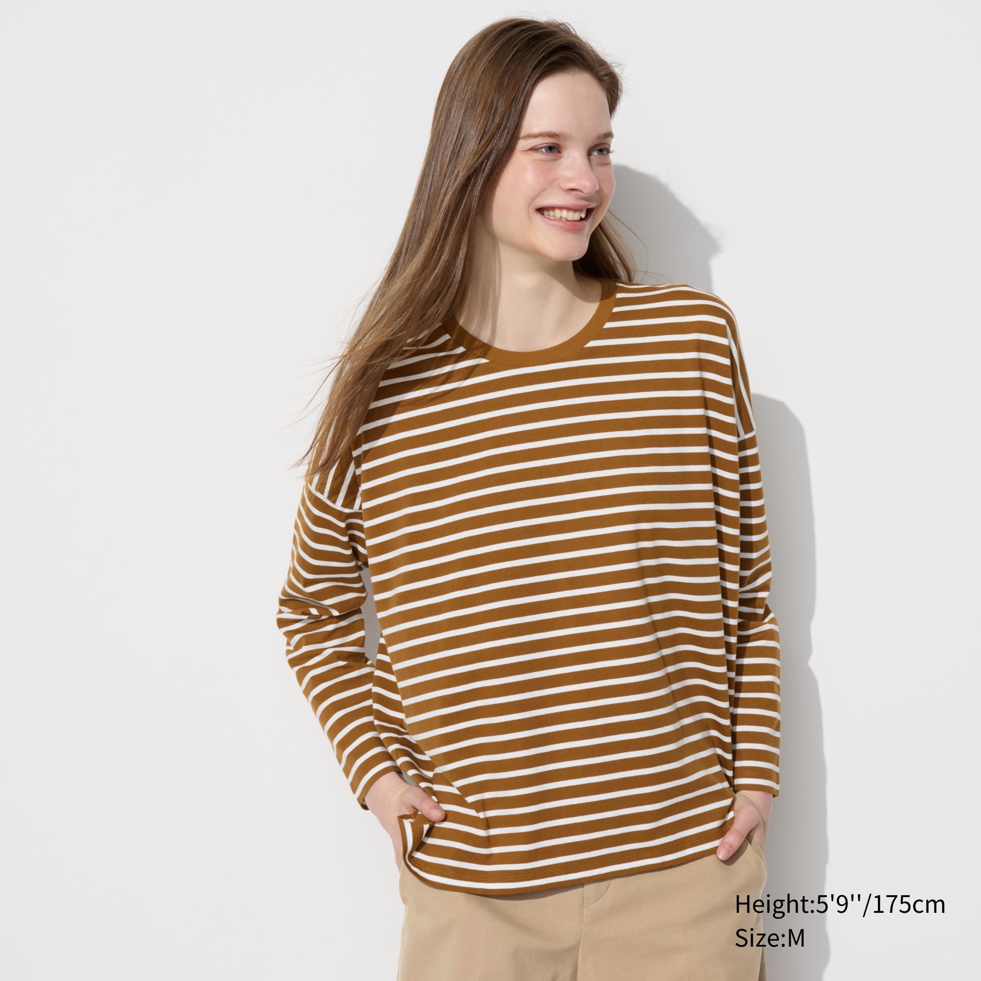 Check styling ideas for「Smooth Cotton Relaxed Long Sleeve T-shirt、Wide ...