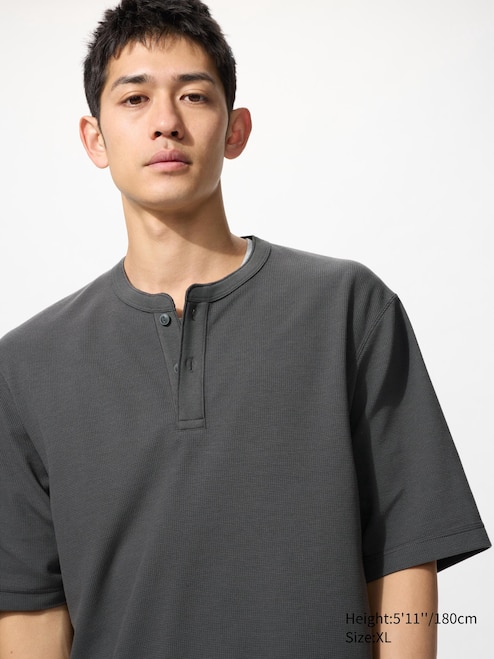 Shirt Oversize Uniqlo T Shirt Con Giacca Henley Neck T Shirt Full