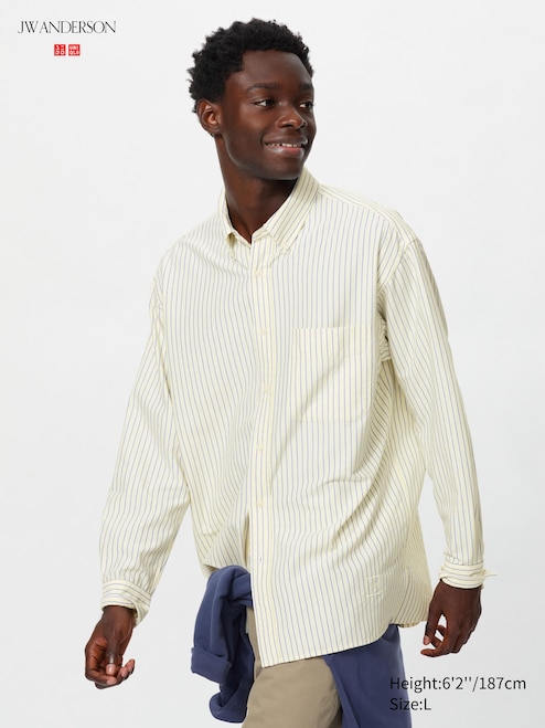 Oversized Striped Long Sleeve Mens Outfit MEN'S OVERSIZED OXFORD