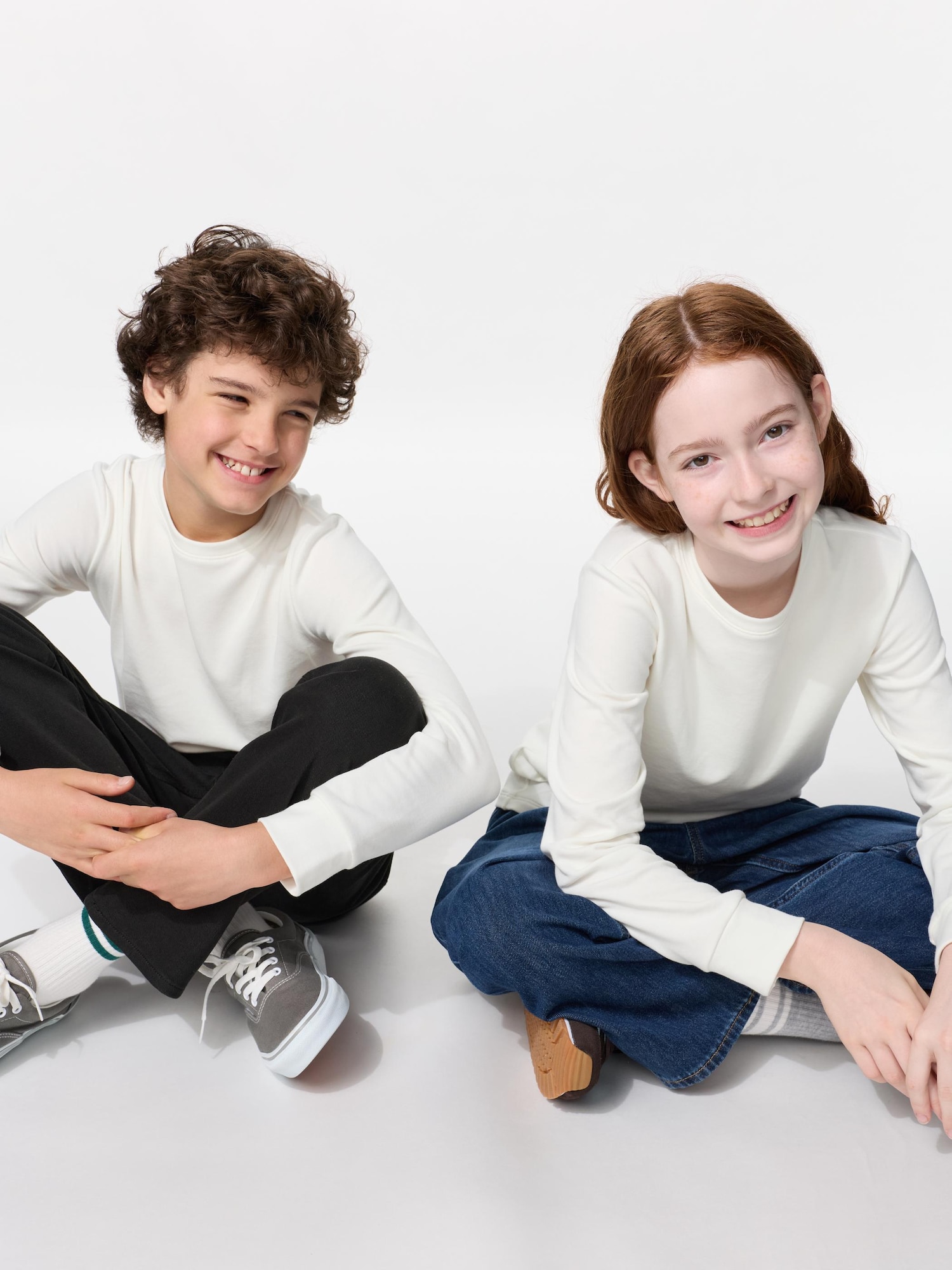 Футболка KIDS HEATTECH Extra Warm Cotton с круглым вырезом | Длинный рукав