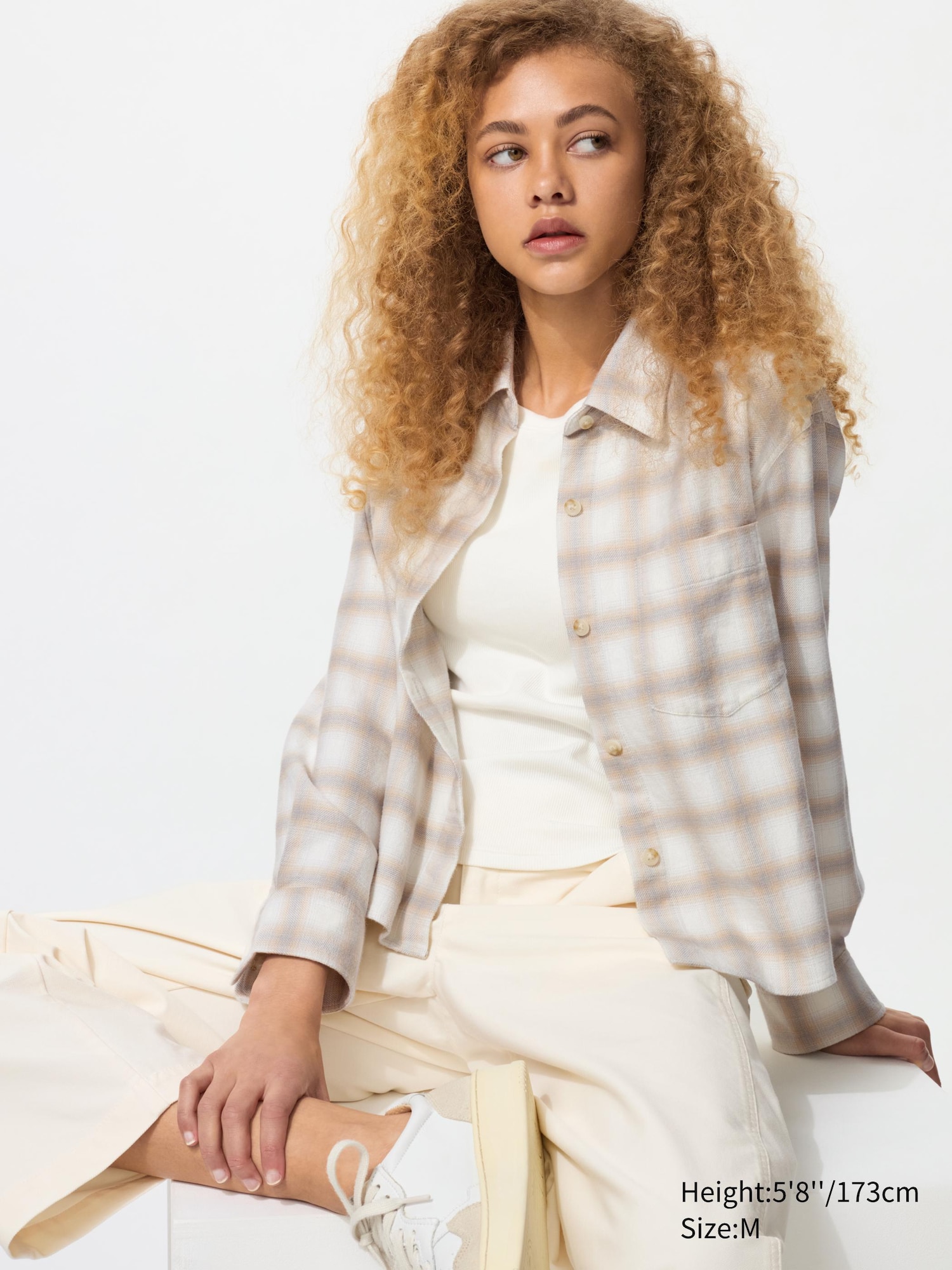 WOMEN'S FLANNEL BOXY SHIRT | OMBRE CHECK | UNIQLO TH