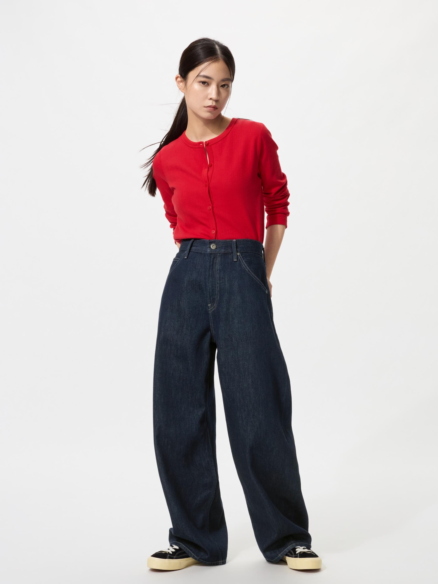 Baggy Barrel Leg Jeans | Shorter Length 70 cm*