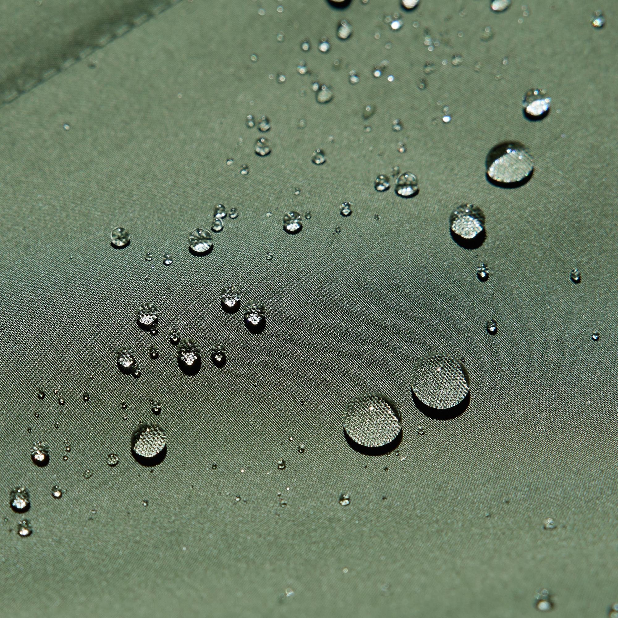 Our original 2.5-layer fabric is windproof, water repellent*, and breathable.
                                      *Not completely waterproof. Water may soak through after prolonged exposure to rain.