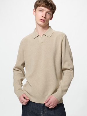 Washable Milano Ribbed Skipper Polo Sweater