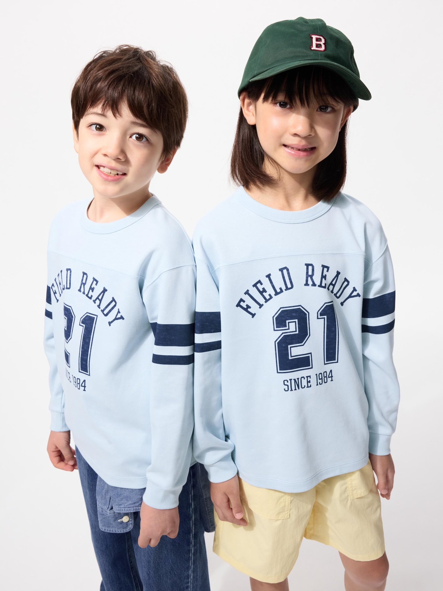 KIDS AIRism Cotton Crew Neck Graphic T-Shirt | Long Sleeve