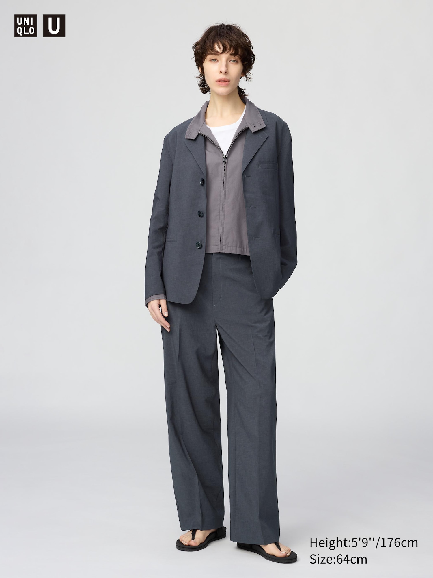 High Rise Straight Pants | Can Be Set Up With Jacket