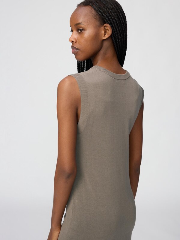 Women's 3D Knit Cotton Dress | Sleeveless