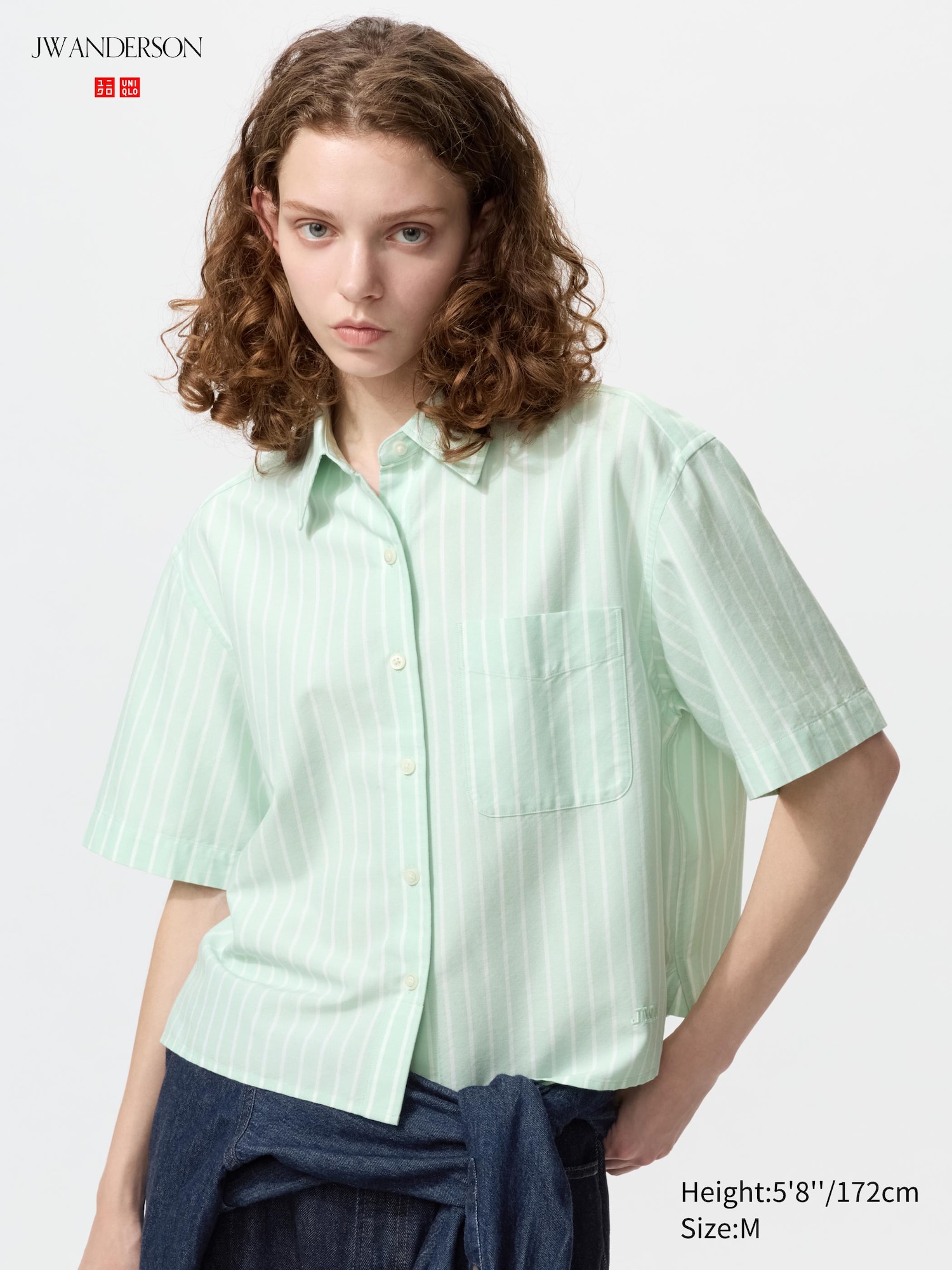 Oxford Boxy Shirt | Short Sleeve, Striped