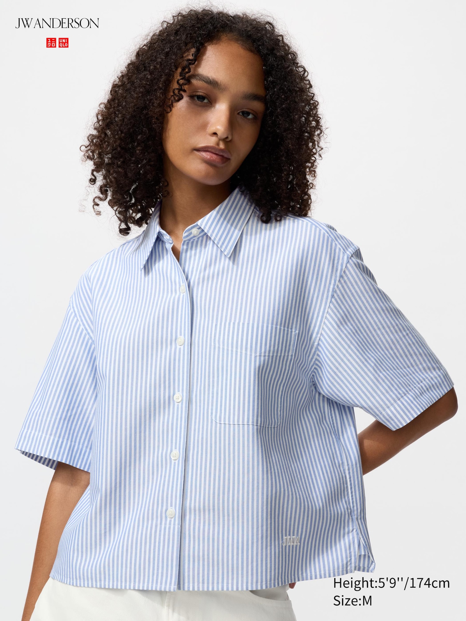 Oxford Boxy Shirt | Short Sleeve, Striped
