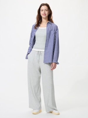 กางเกง Easy ผ้าลายนูน (Ribbed) ทร งกว้าง | แมตช์เข้าชุดกับเสื้อได้