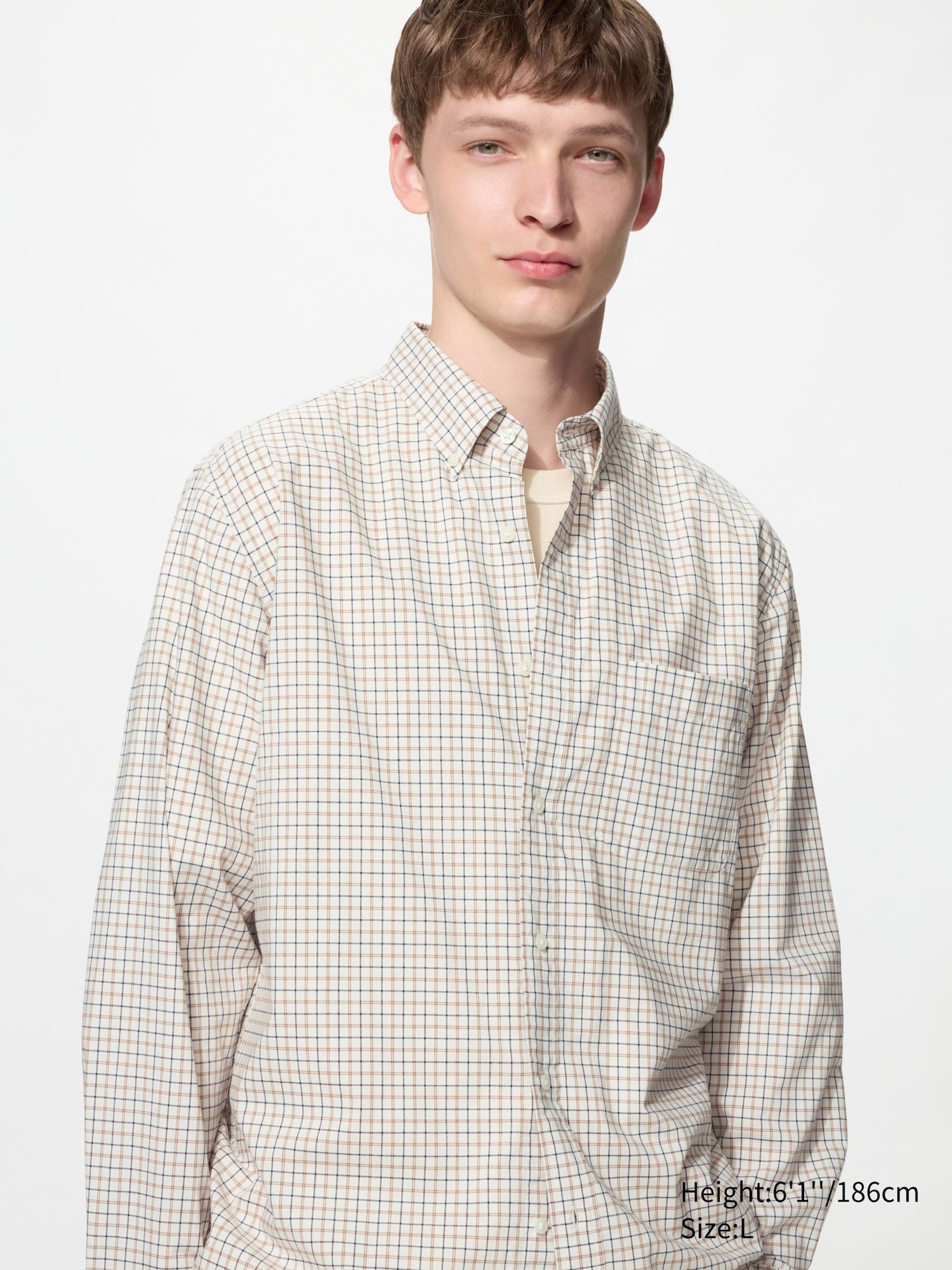 Рубашка Broadcloth | Воротник на пуговицах, в клетку