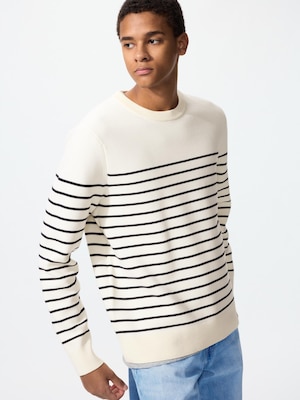 Washable Milano Ribbed Sweater | Striped