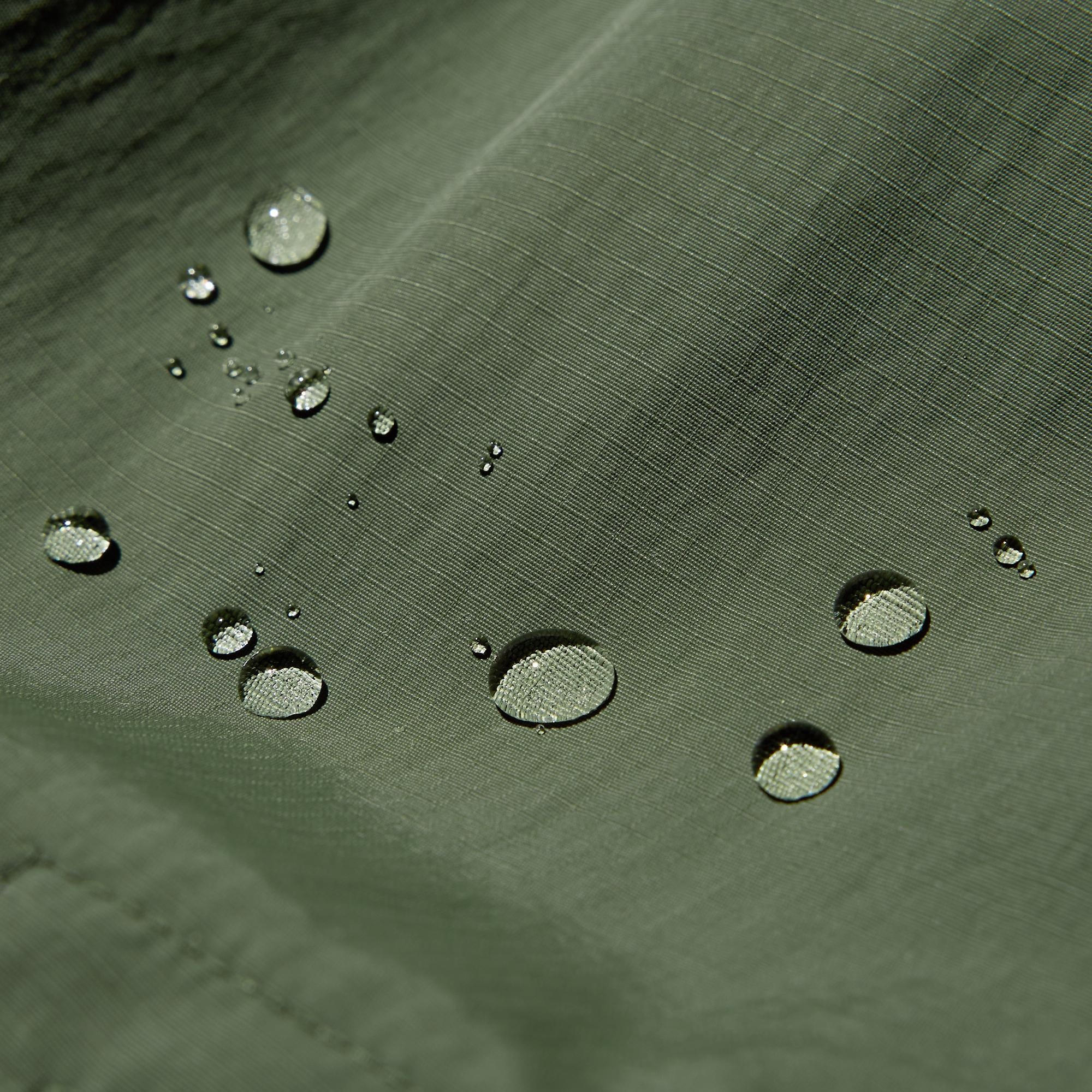 Our original 2.5-layer fabric is windproof, water repellent*, and breathable.
                                      *Not completely waterproof. Water may soak through after prolonged exposure to rain.