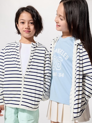 AIRism UV Protection Full-Zip Hoodie | Striped