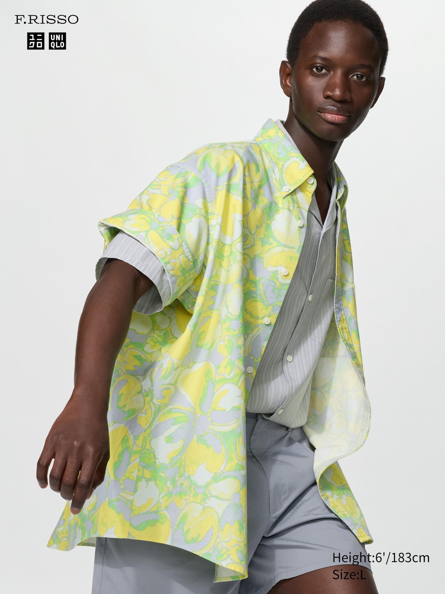 Oxford Oversized Shirt | Short Sleeve, Printed