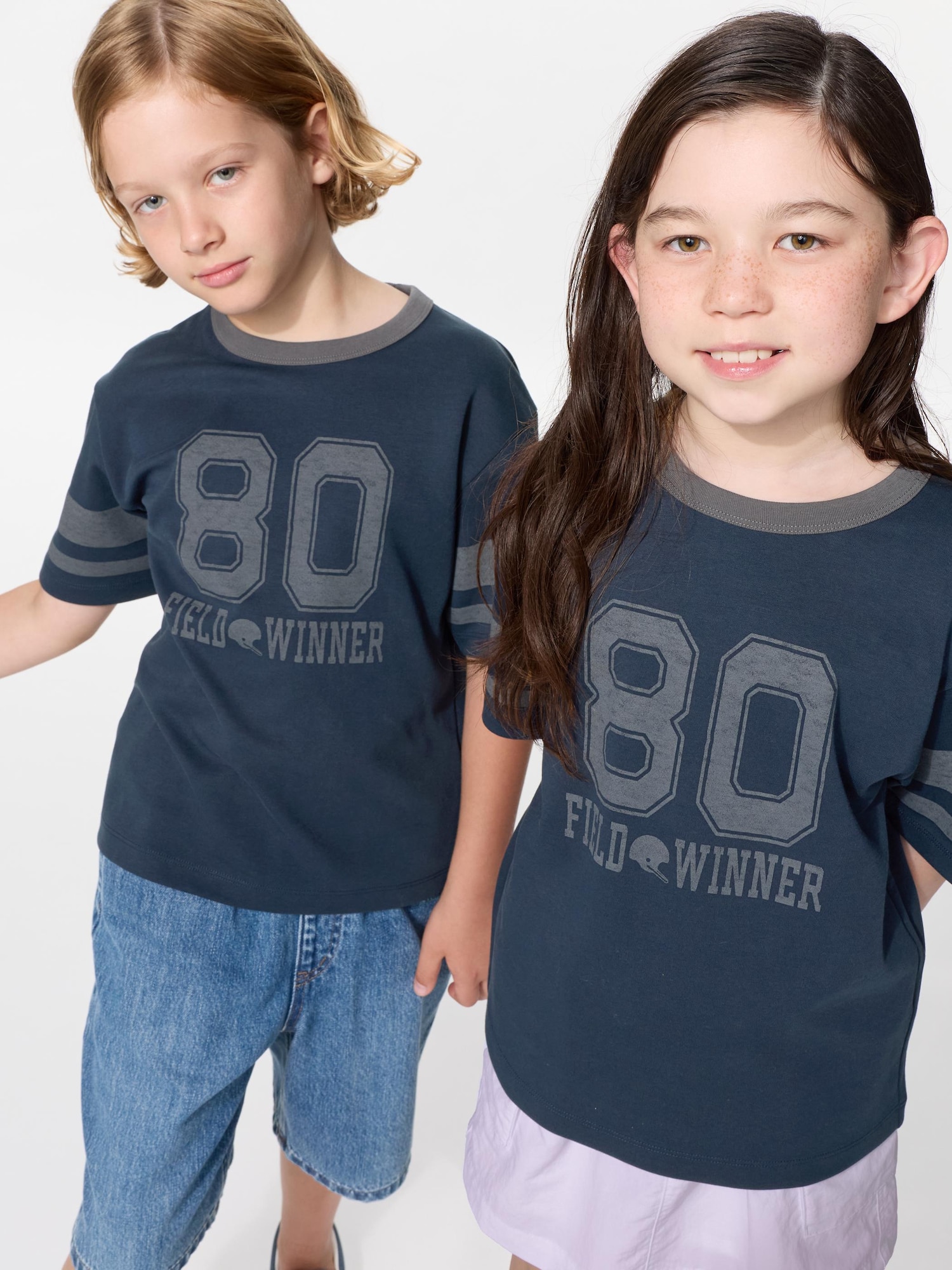 Футболка Kids AIRism Cotton с графическим принтом и коротким рукавом