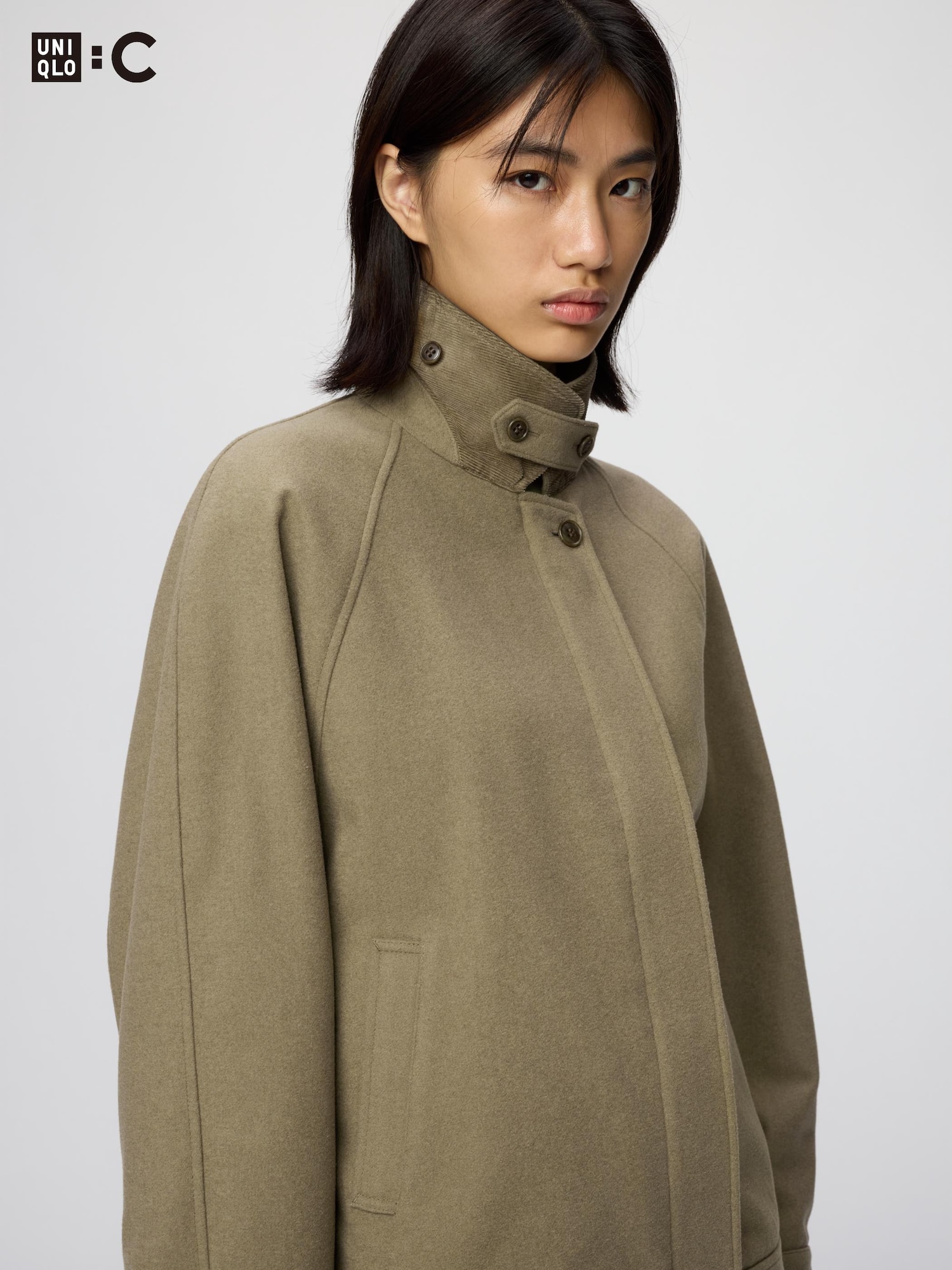 Wool Blend Harrington Jacket