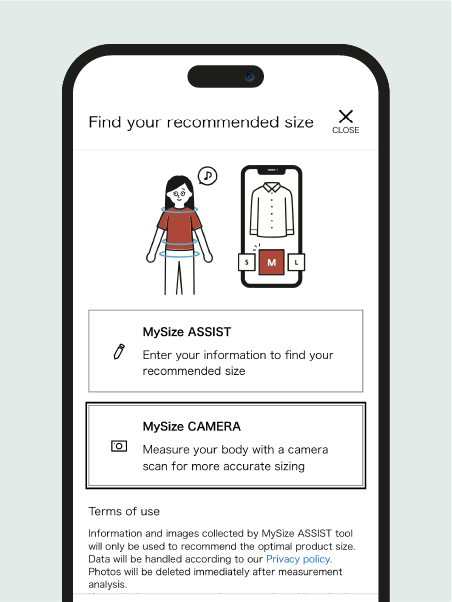 Select MySize Camera