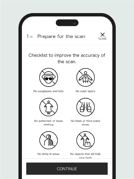 Review the checklist before scanning