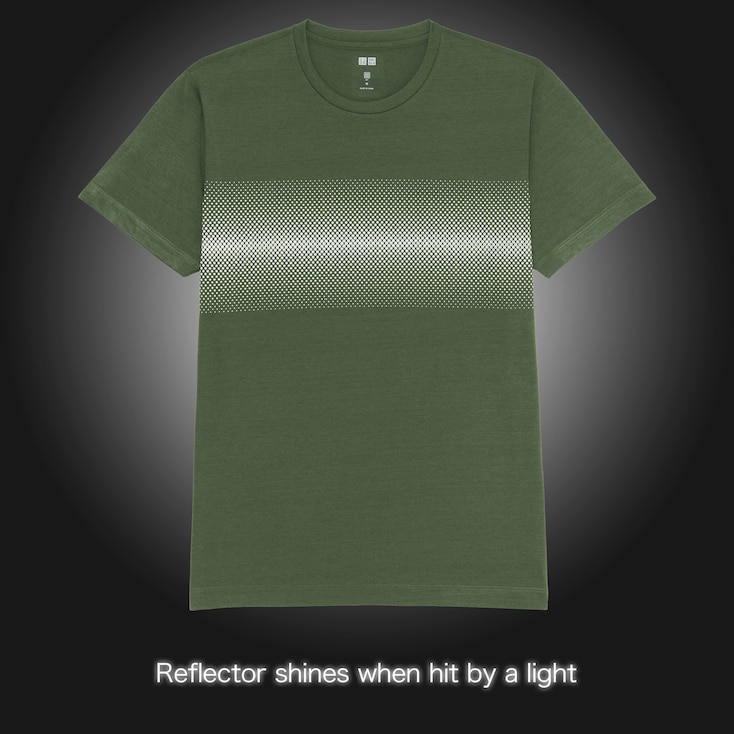 reflective print t shirt