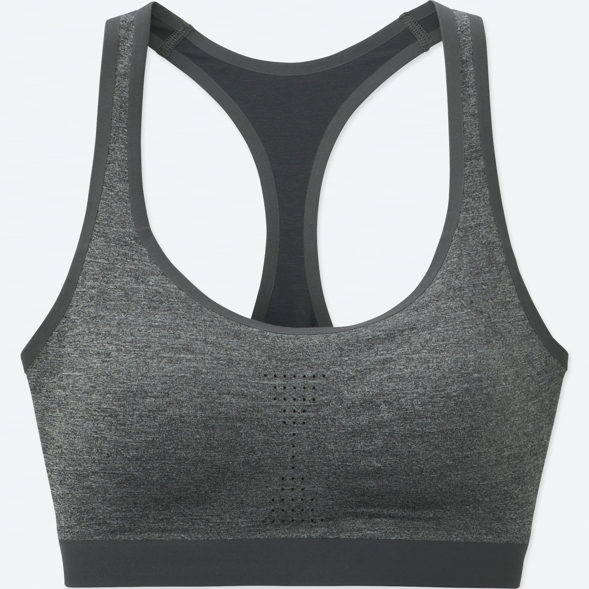 Womens Racerback Seamless Sports Bra with Back Open Holes Padded Workout Bra Tops
