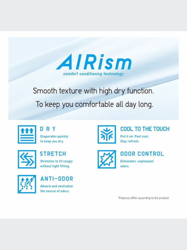 AIRism Micro Mesh V-Neck Short-Sleeve T-Shirt