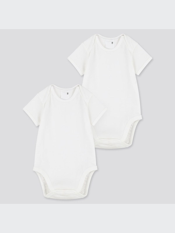 Crew Neck Short-Sleeve Bodysuit (Set of 2)