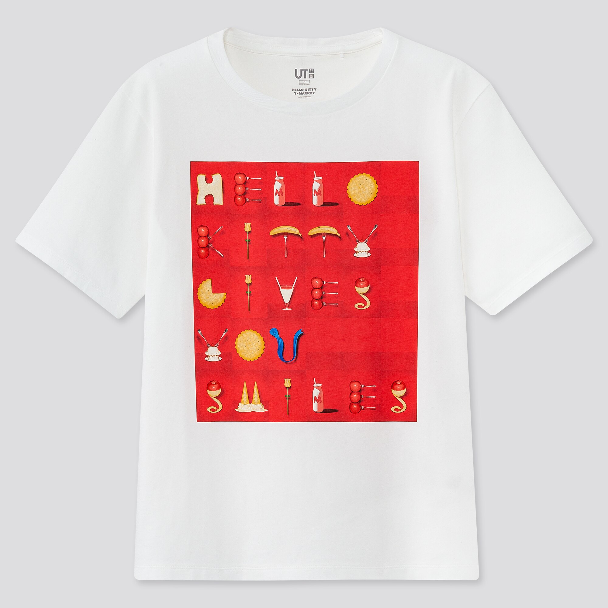 WOMEN HELLO KITTY X YUNI UT (SHORT-SLEEVE GRAPHIC T-SHIRT)