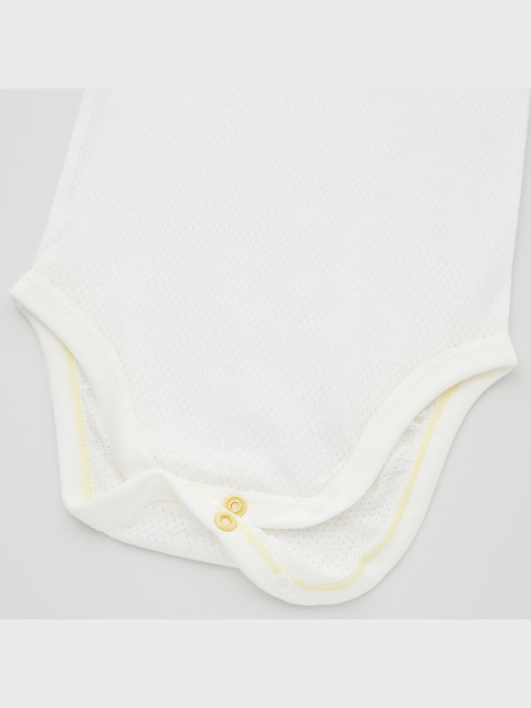 Cotton Mesh Short-Sleeve Bodysuit (Set of 2)