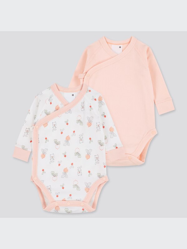 Joy of Print Long-Sleeve Bodysuit (Set of 2)