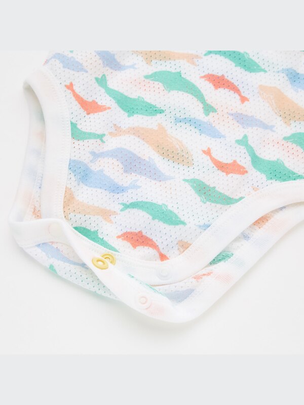 Cotton Mesh Sleeveless Inner Bodysuit (Set of 2)