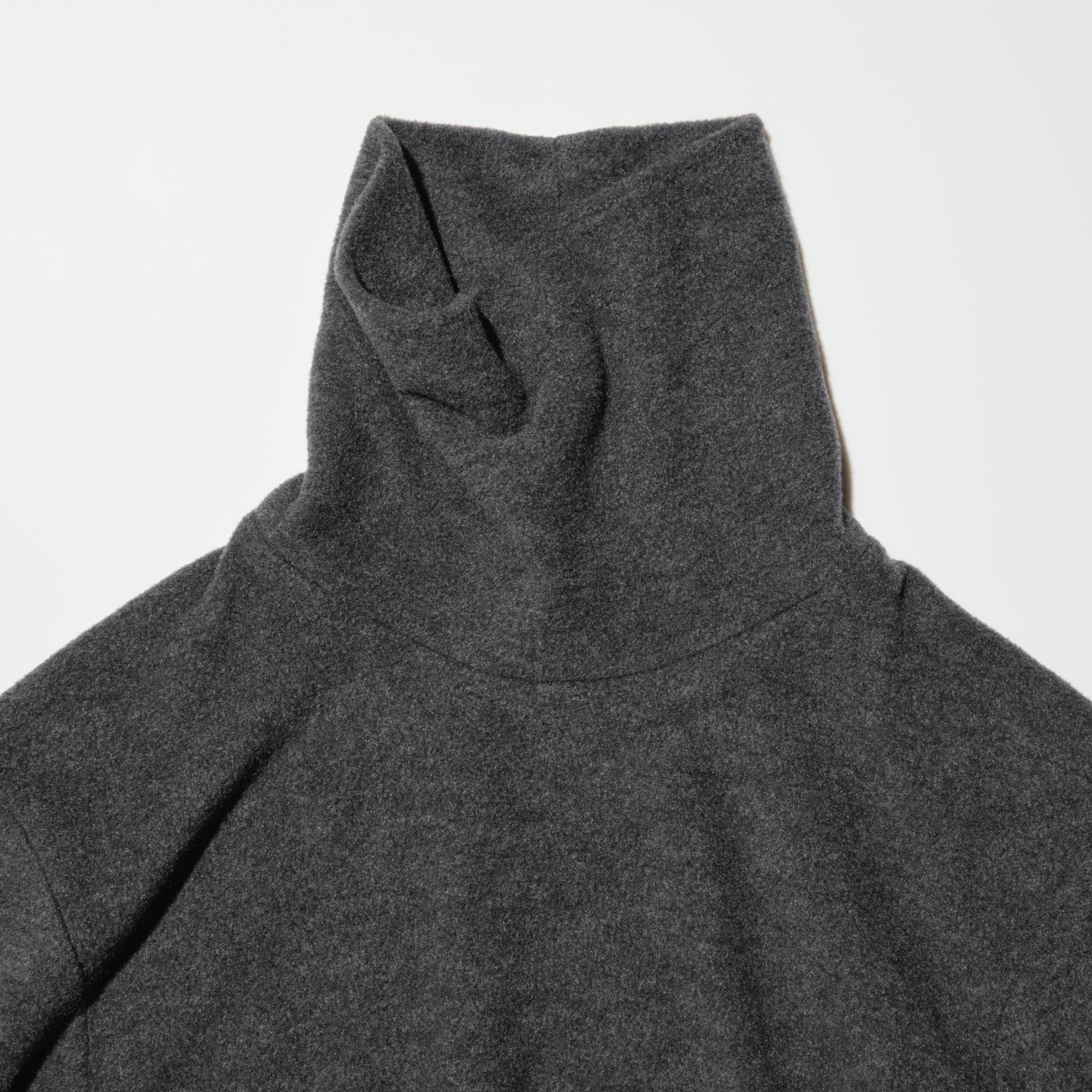 Turtleneck design for extra warmth.