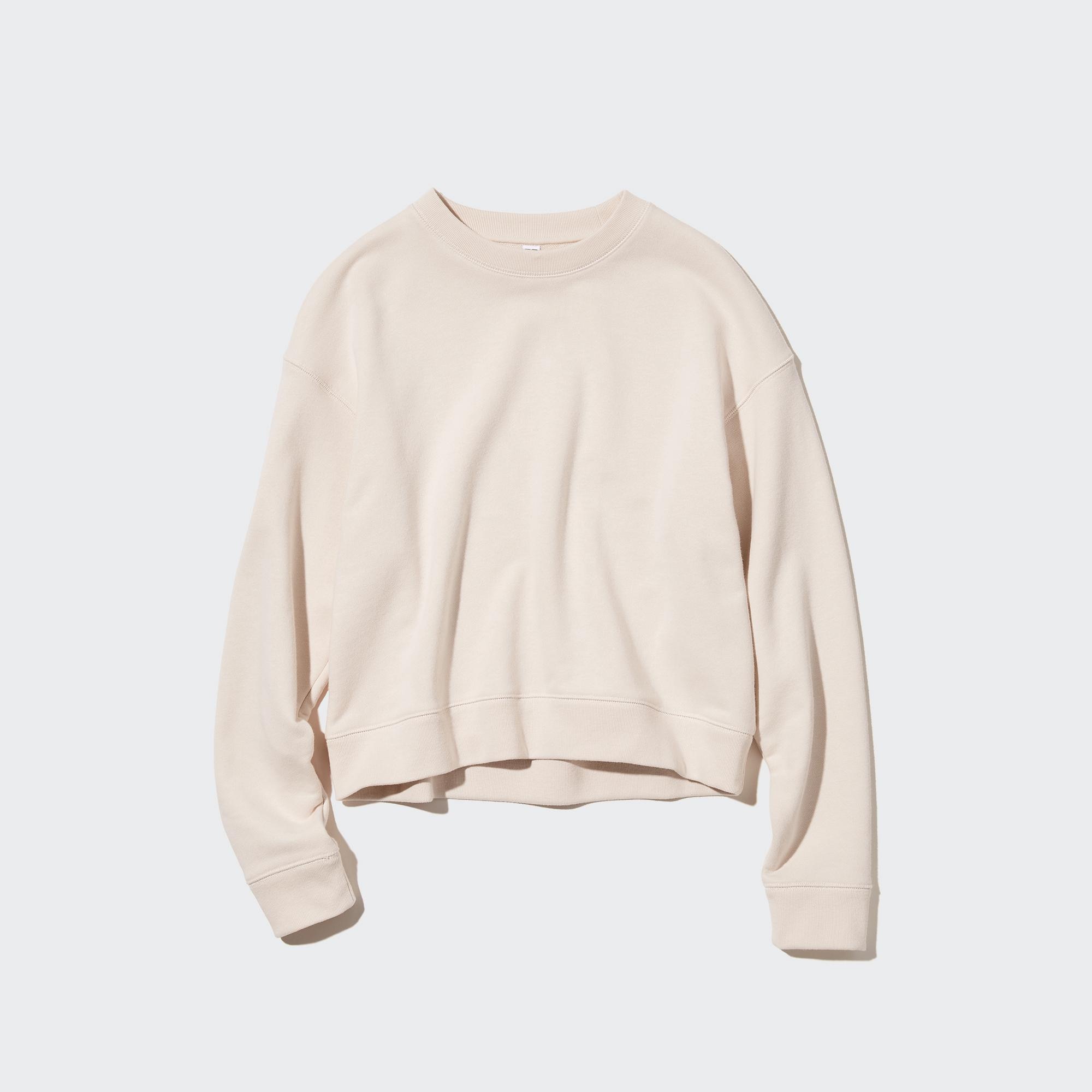 Check styling ideas for「Crew Neck Cropped Long-Sleeve Sweatshirt