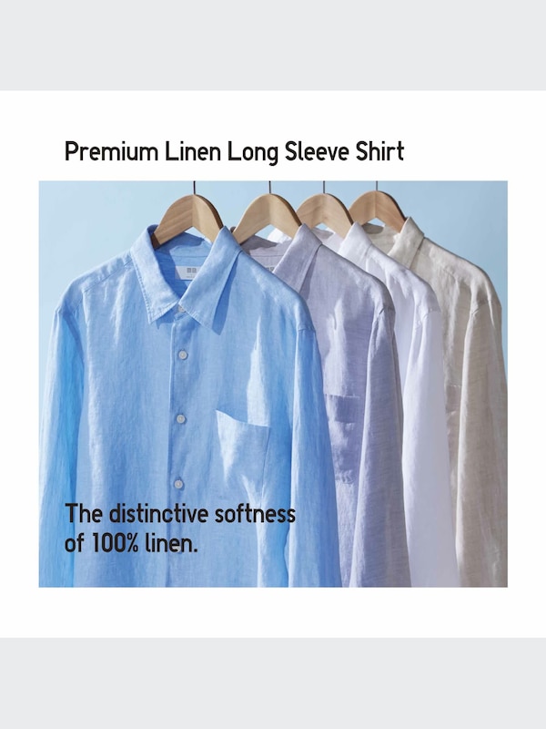 Men's Premium Linen Long-Sleeve Shirt | UNIQLO US