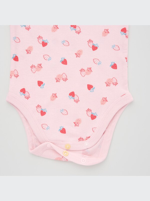 Joy of Print Long-Sleeve Bodysuit (Strawberry)